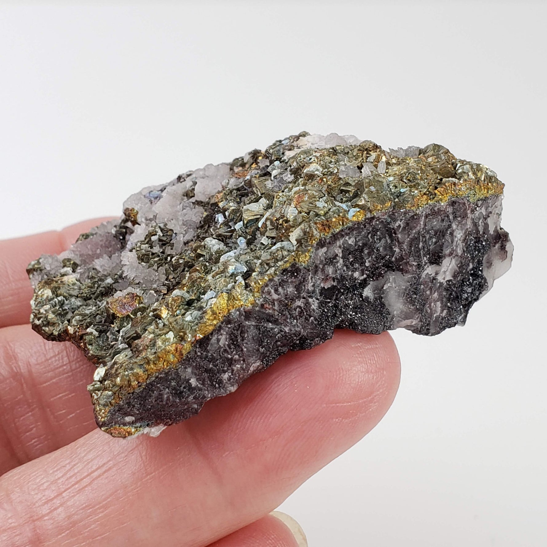  Marcasite Calcite Cluster | 49.56 gr | Iridescent | N'Chwaning II Mine | South Africa 7