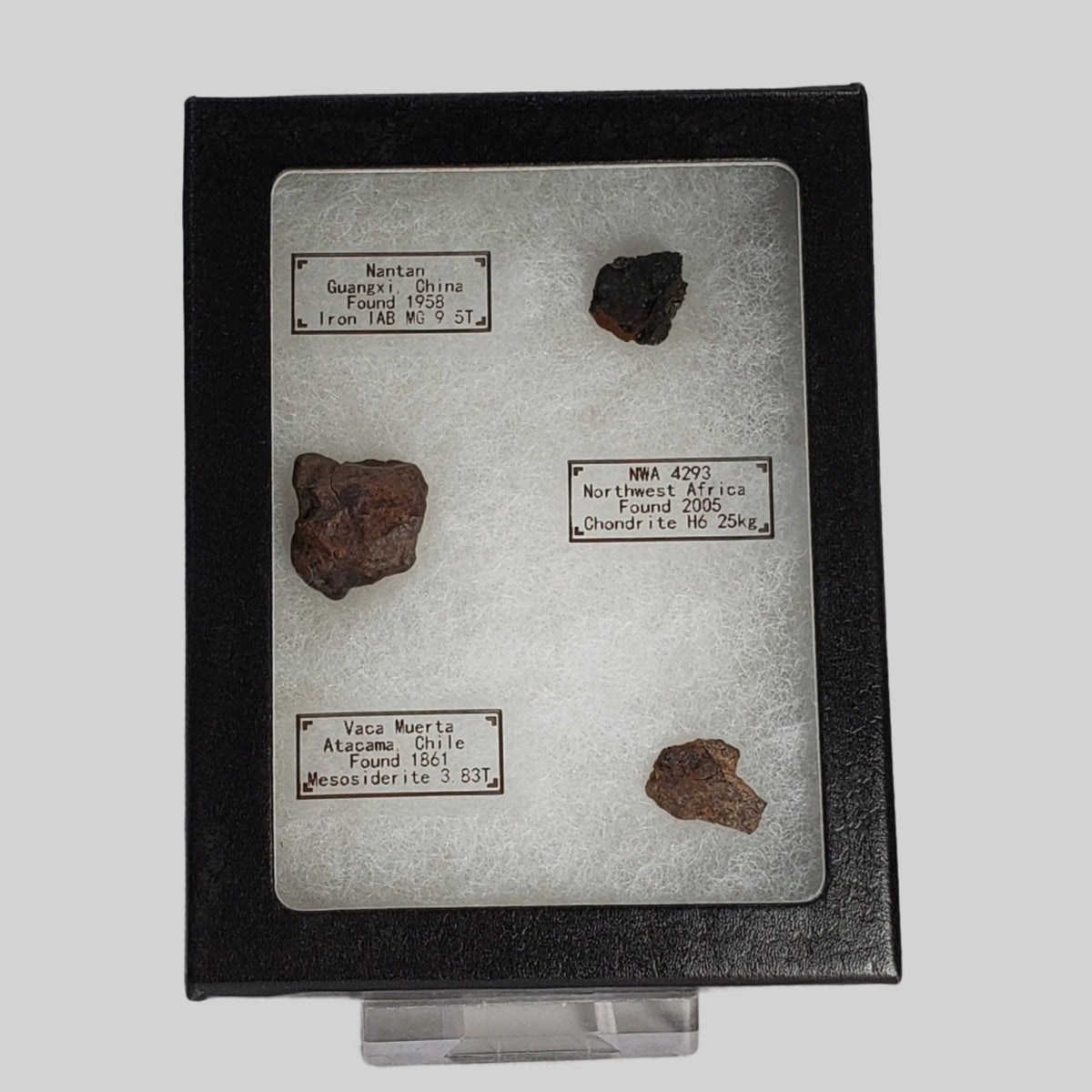  Meteorite-in-a-Box  Mini World Collection Trio | Nantan, NWA 4293 and Vaca Muerta 