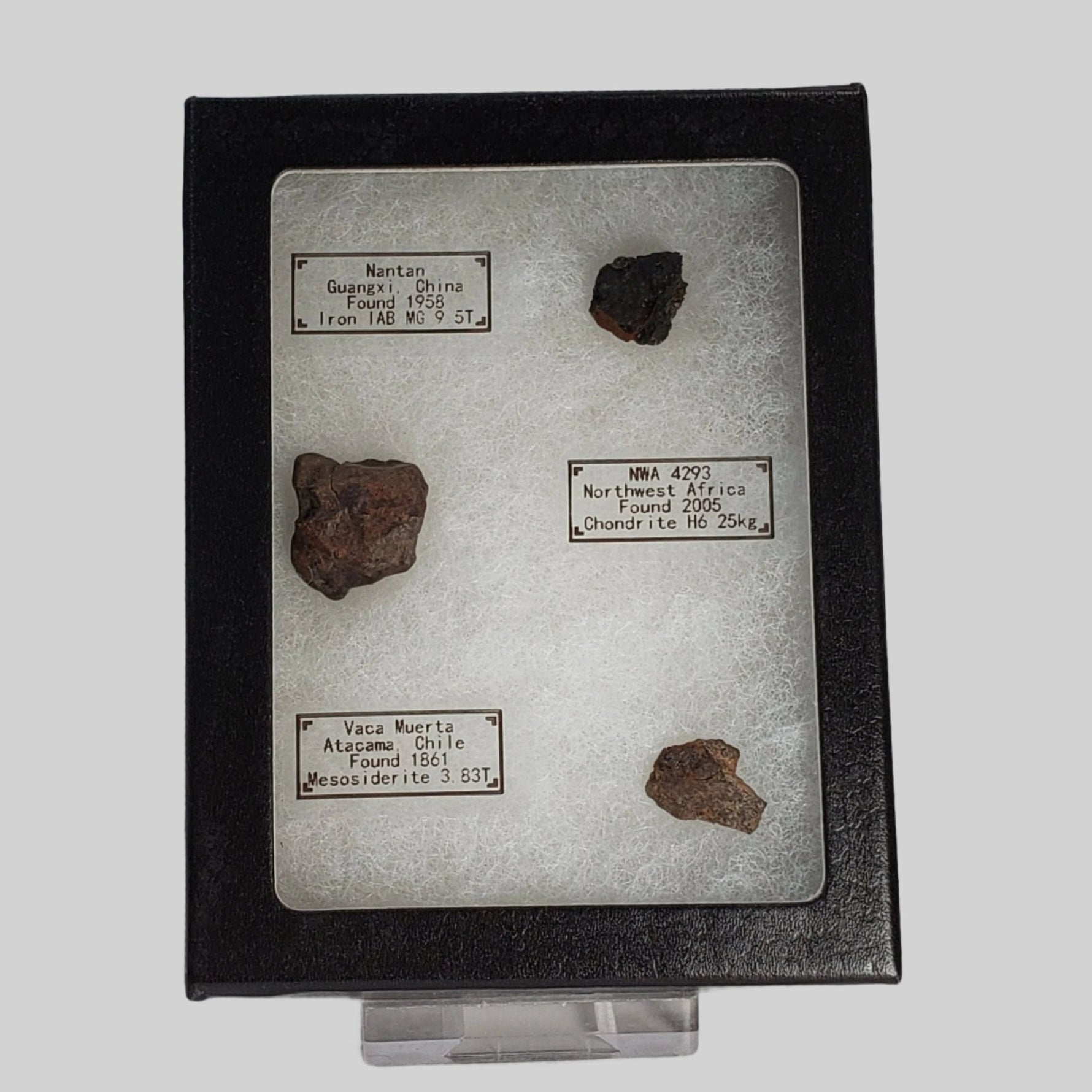 Meteorite-in-a-Box  Mini World Collection Trio | Nantan, NWA 4293 and Vaca Muerta 