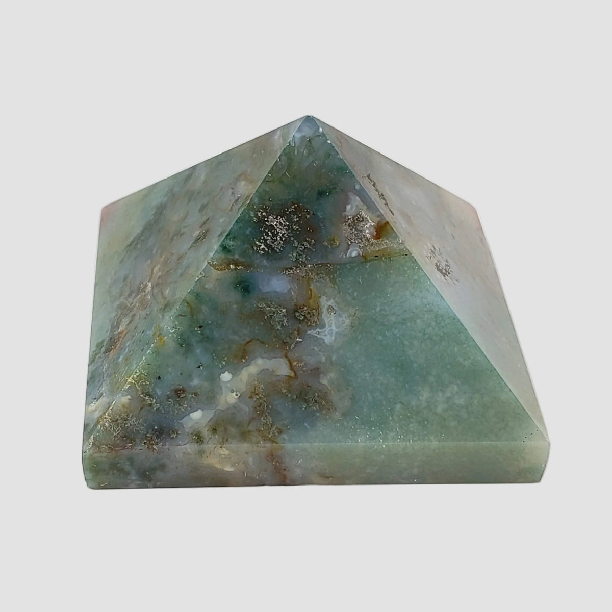  Moss Agate Five Point Pyramid | Multi-Colored 