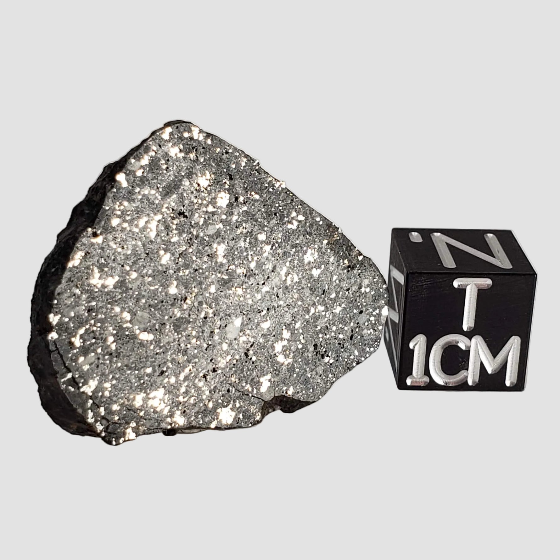  NWA 2122 Meteorite | 4.4 Gr | Slice | Stony Black L5 Chondrite | Northwest Africa 