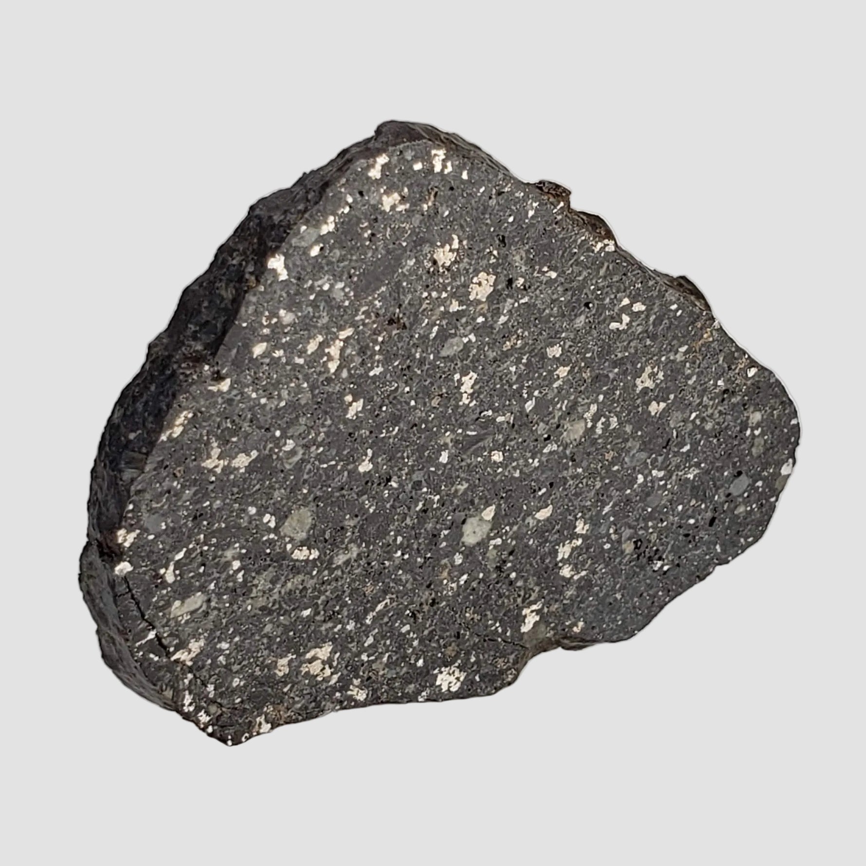  NWA 2122 Meteorite | 4.4 Gr | Slice | Stony Black L5 Chondrite | Northwest Africa 4