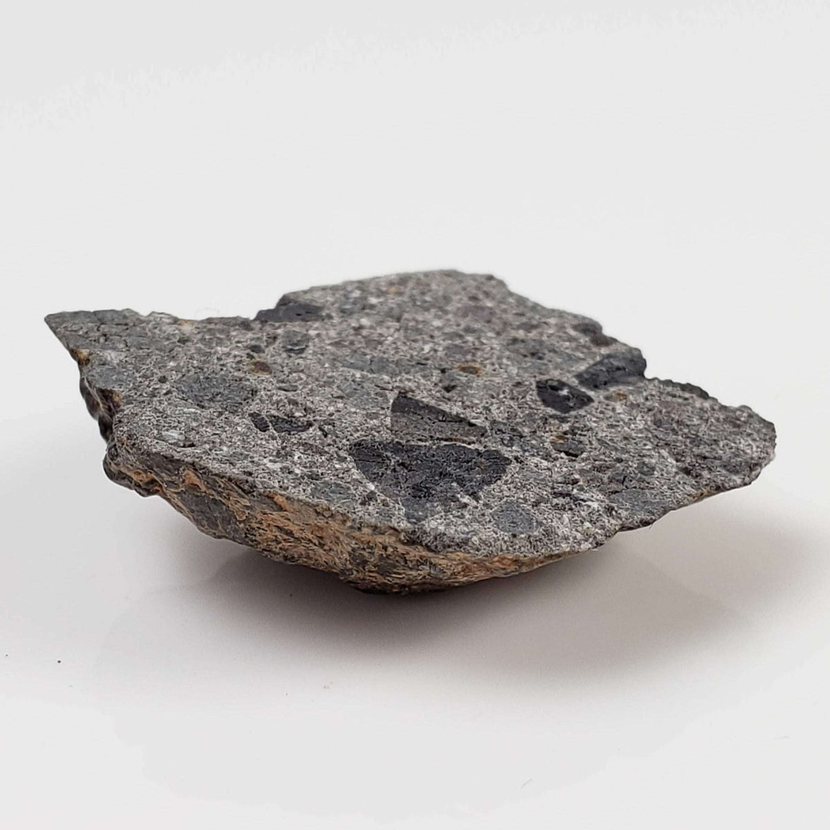  NWA 3117 Meteorite | 2.84 Gr | Rare Crusted Howardite End Cut | Low TKW | Morocco 4