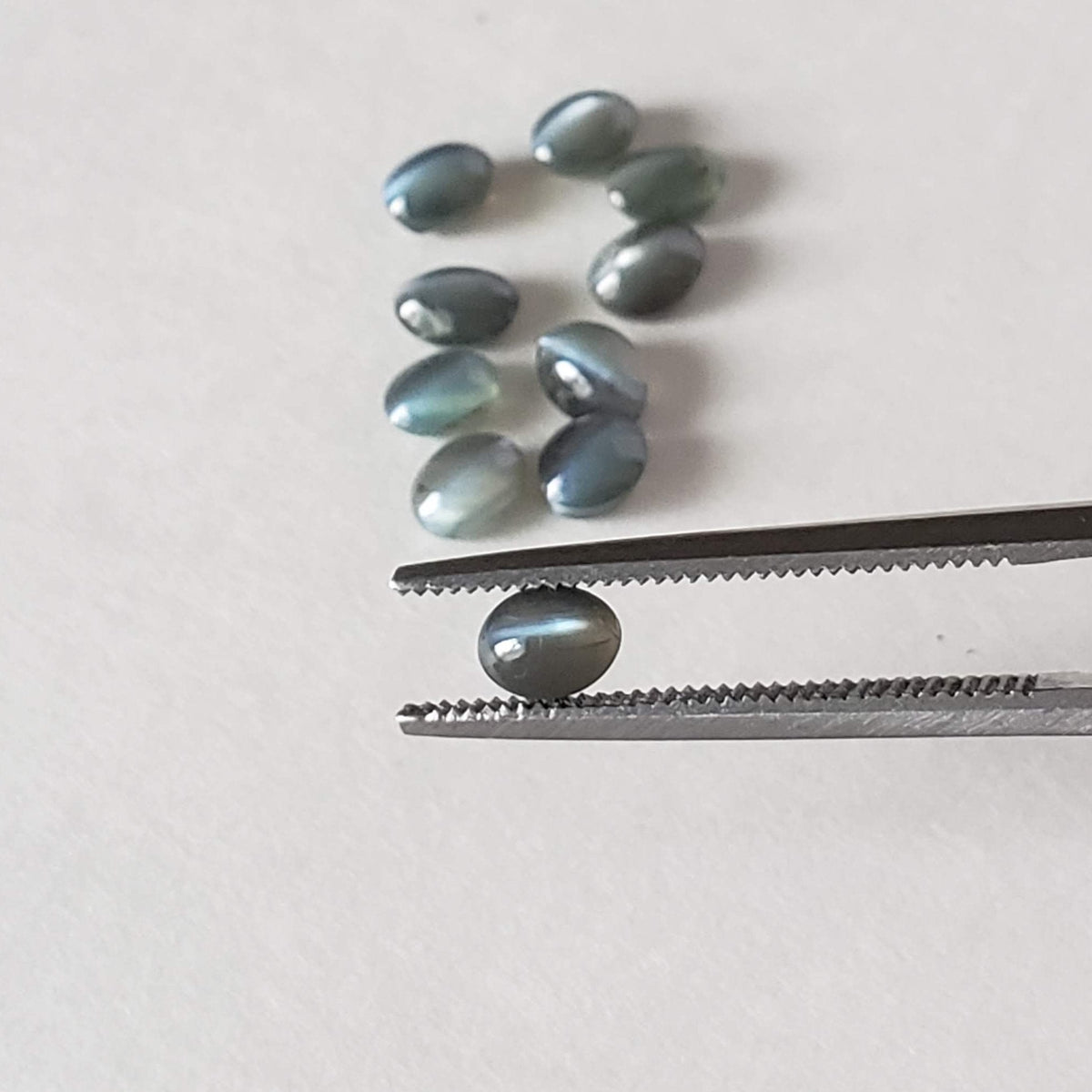  Natural Alexandrite Cats Eye | Oval Cabochon | Color Change Green to Purple | 4.5x3.5mm 