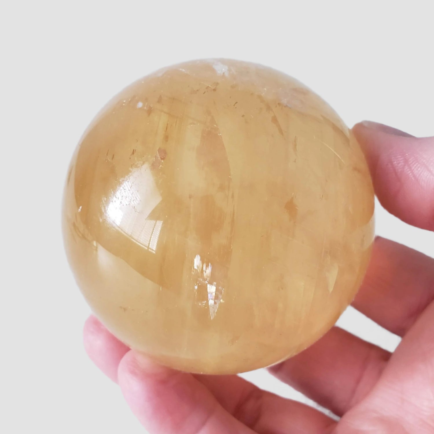  Natural Amber Calcite Sphere | 73 mm, 2.7 inches | 540 grams | China 1