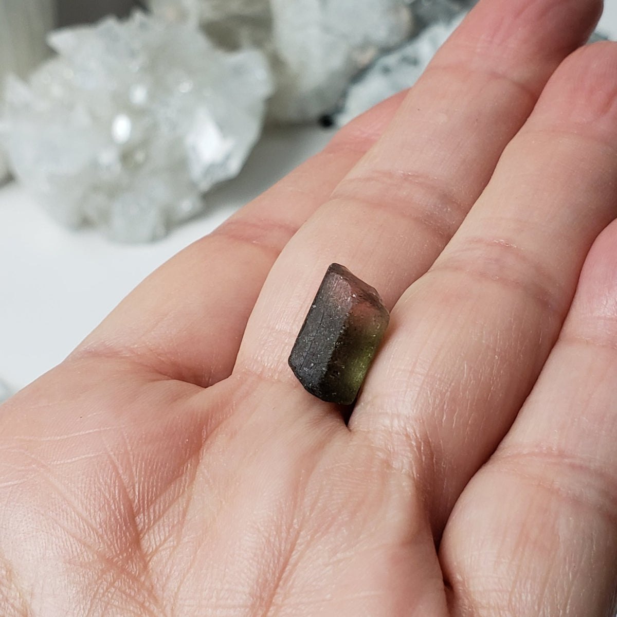  Natural Bi-Color Tourmaline Crystal | Raw Tourmaline | 13mm 9.4ct | Africa 4