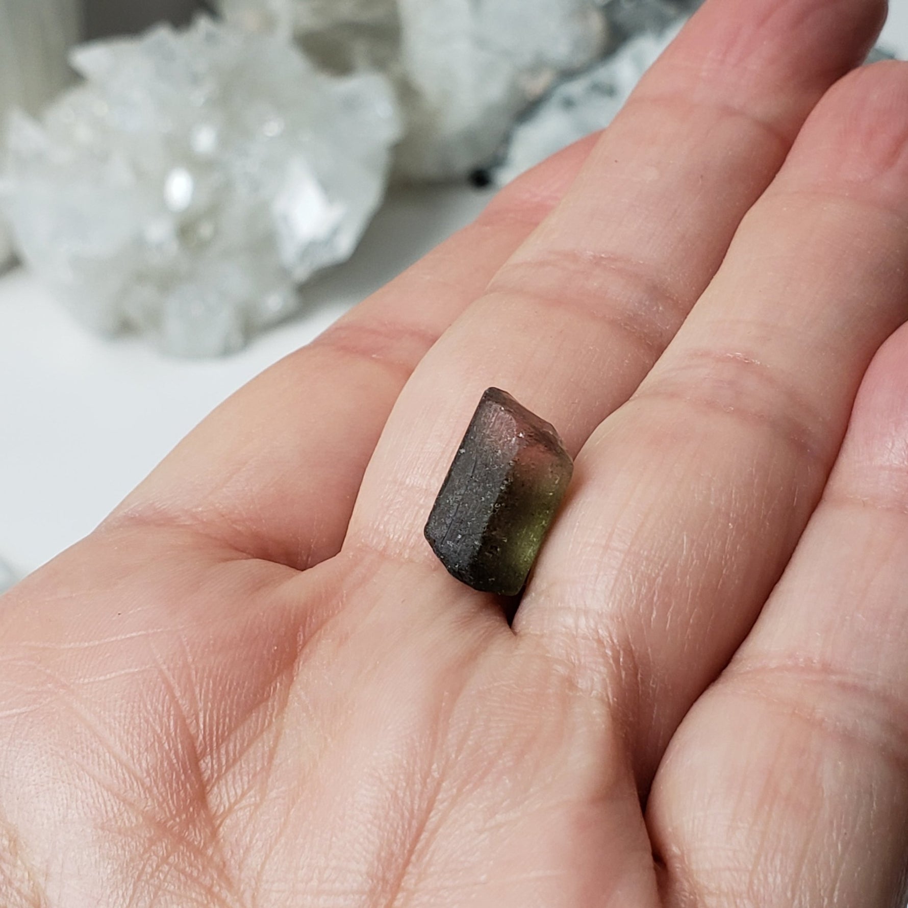  Natural Bi-Color Tourmaline Crystal | Raw Tourmaline | 13mm 9.4ct | Africa 4