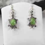  Natural Gaspeite Dangle Earrings | 925 Sterling Silver | SO24 3