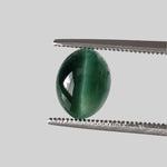  Natural Quartz Cats Eye | Cabochon | Green | 8.5x6.7mm| Brazil 