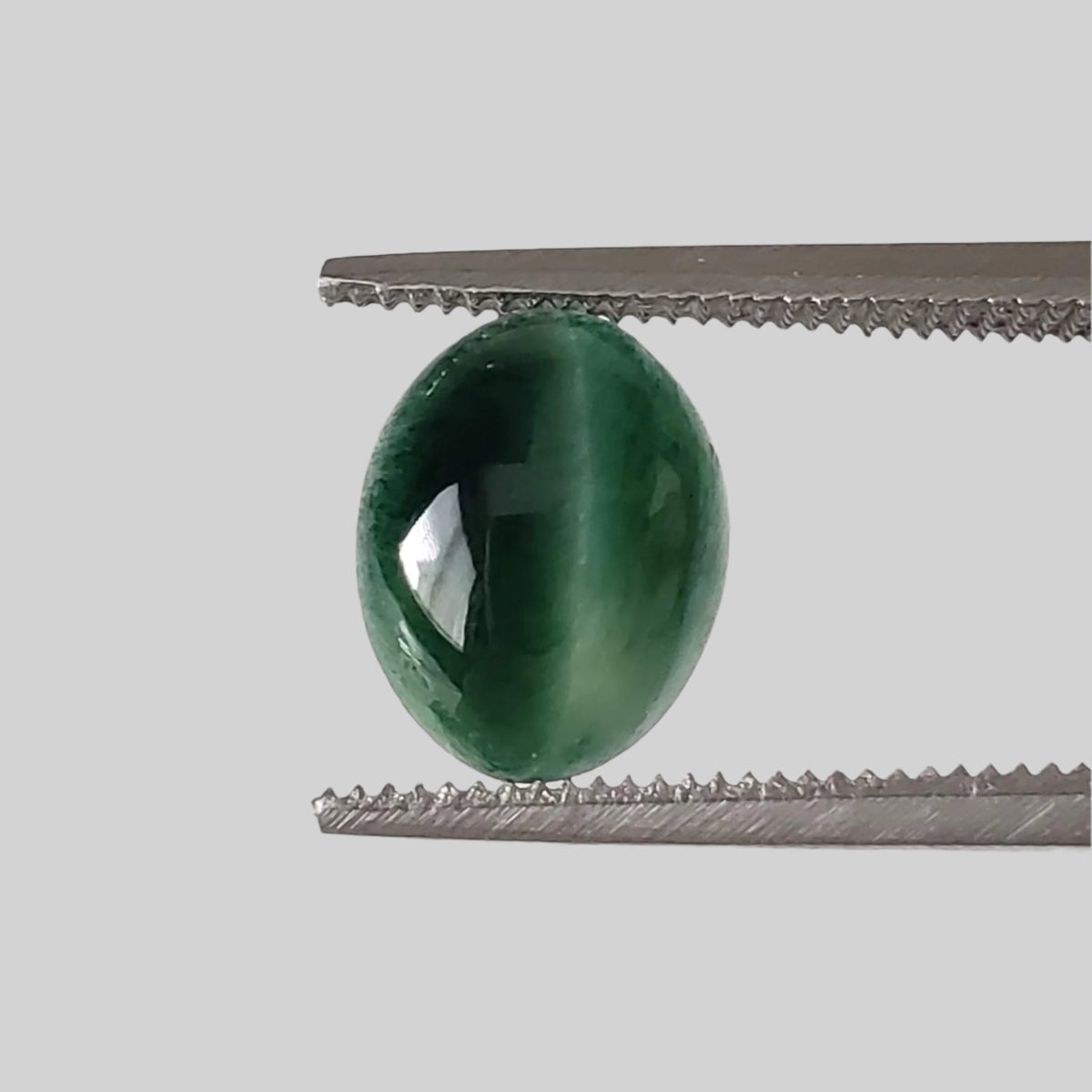  Natural Quartz Cats Eye | Cabochon | Green | 8.5x6.7mm| Brazil 2