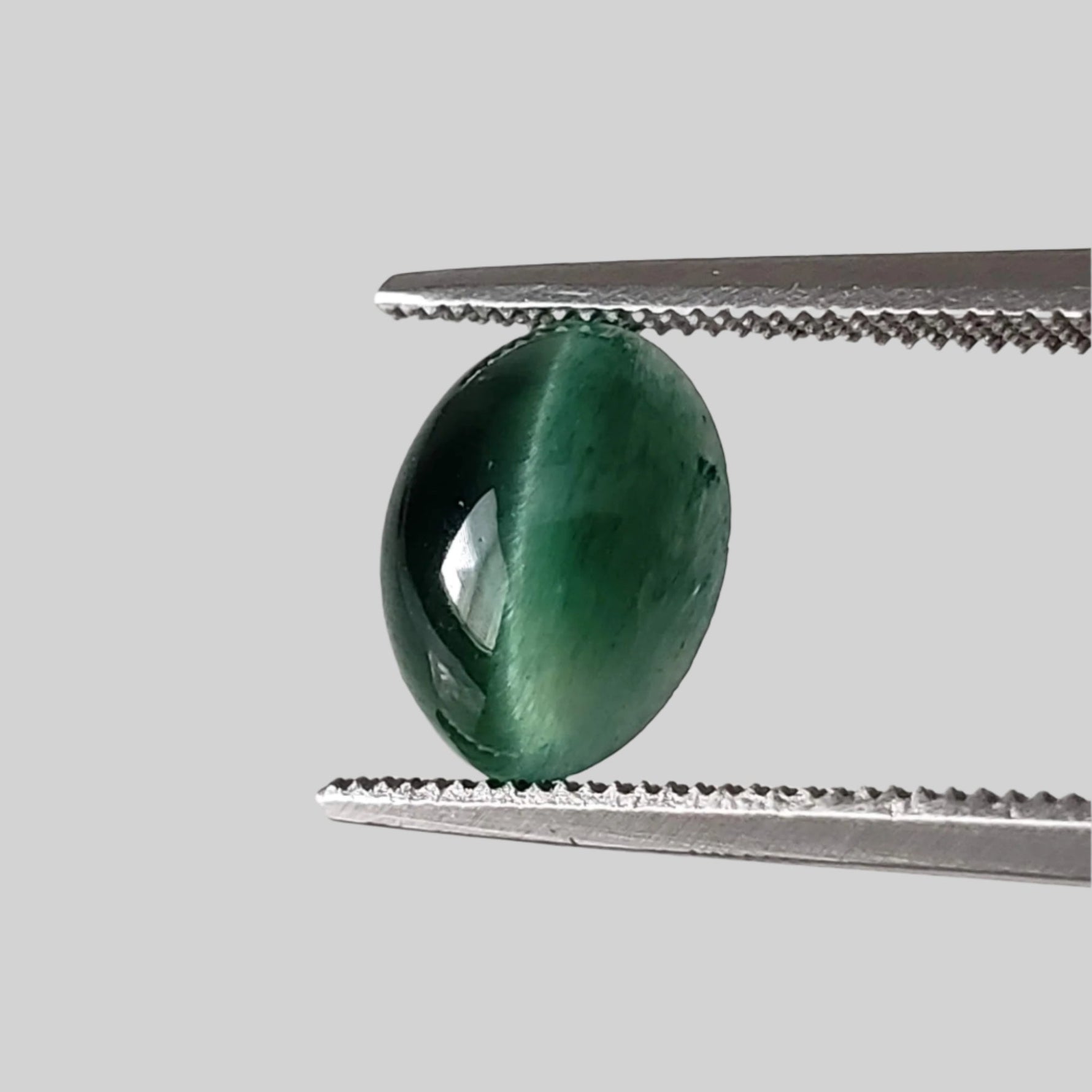  Natural Quartz Cats Eye | Cabochon | Green | 8.5x6.7mm| Brazil 5
