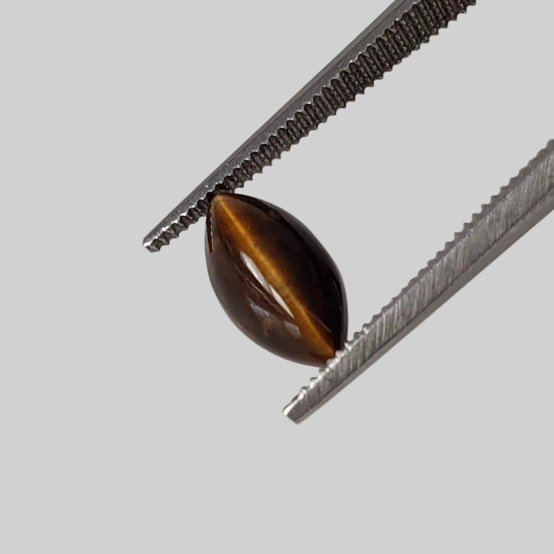 Natural Quartz Cats Eye | Marquise Cabochon | Brown | 10x5mm | Brazil 1