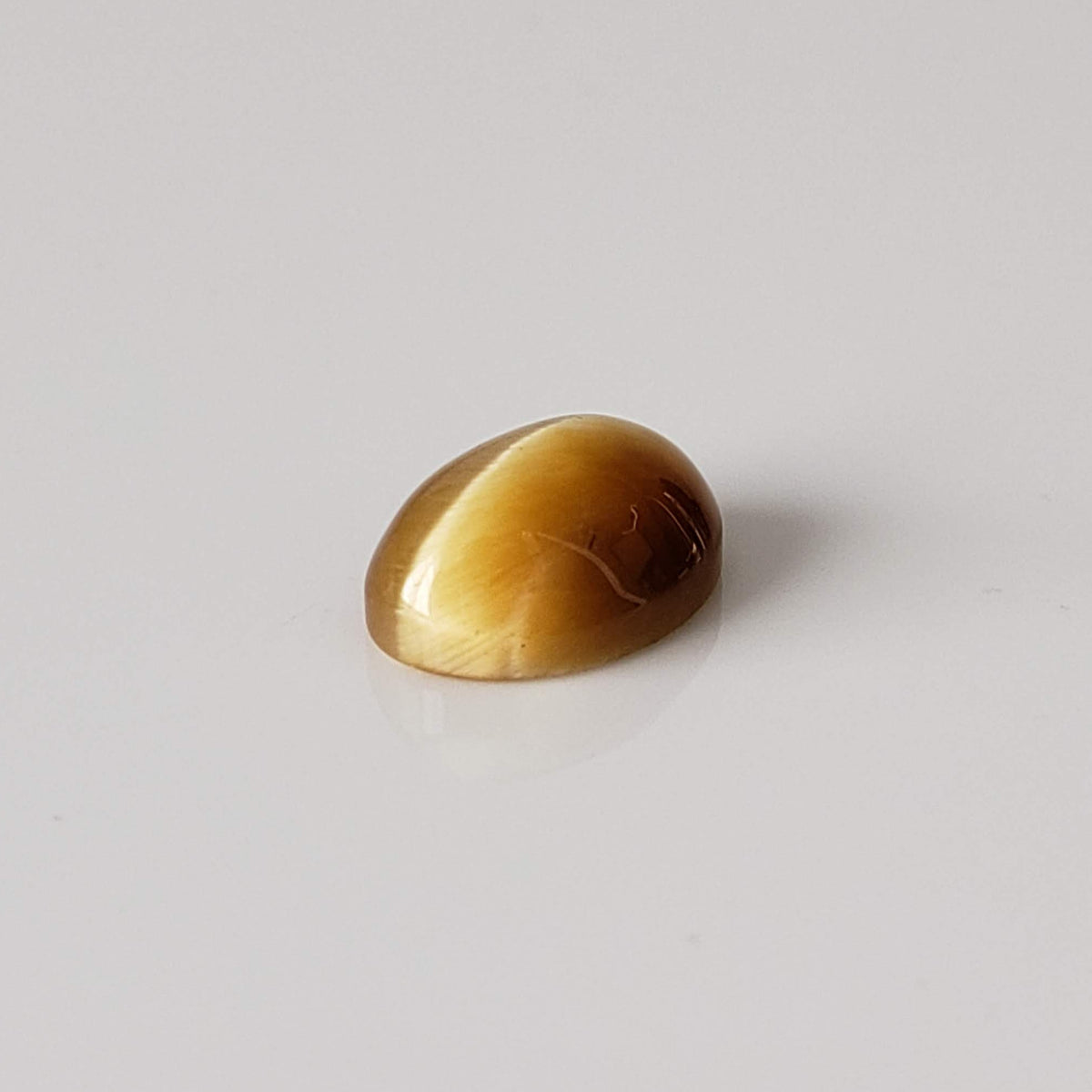 Natural Quartz Cats Eye | Oval Cabochon | Golden Yellow | 10x7.6mm, 2.44ct | Brazil 6