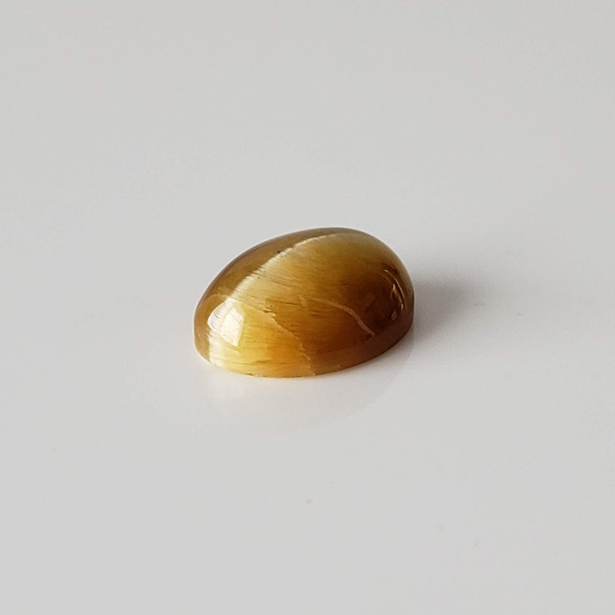 Natural Quartz Cats Eye | Oval Cabochon | Golden Yellow | 10x7.6mm, 2.44ct | Brazil 5