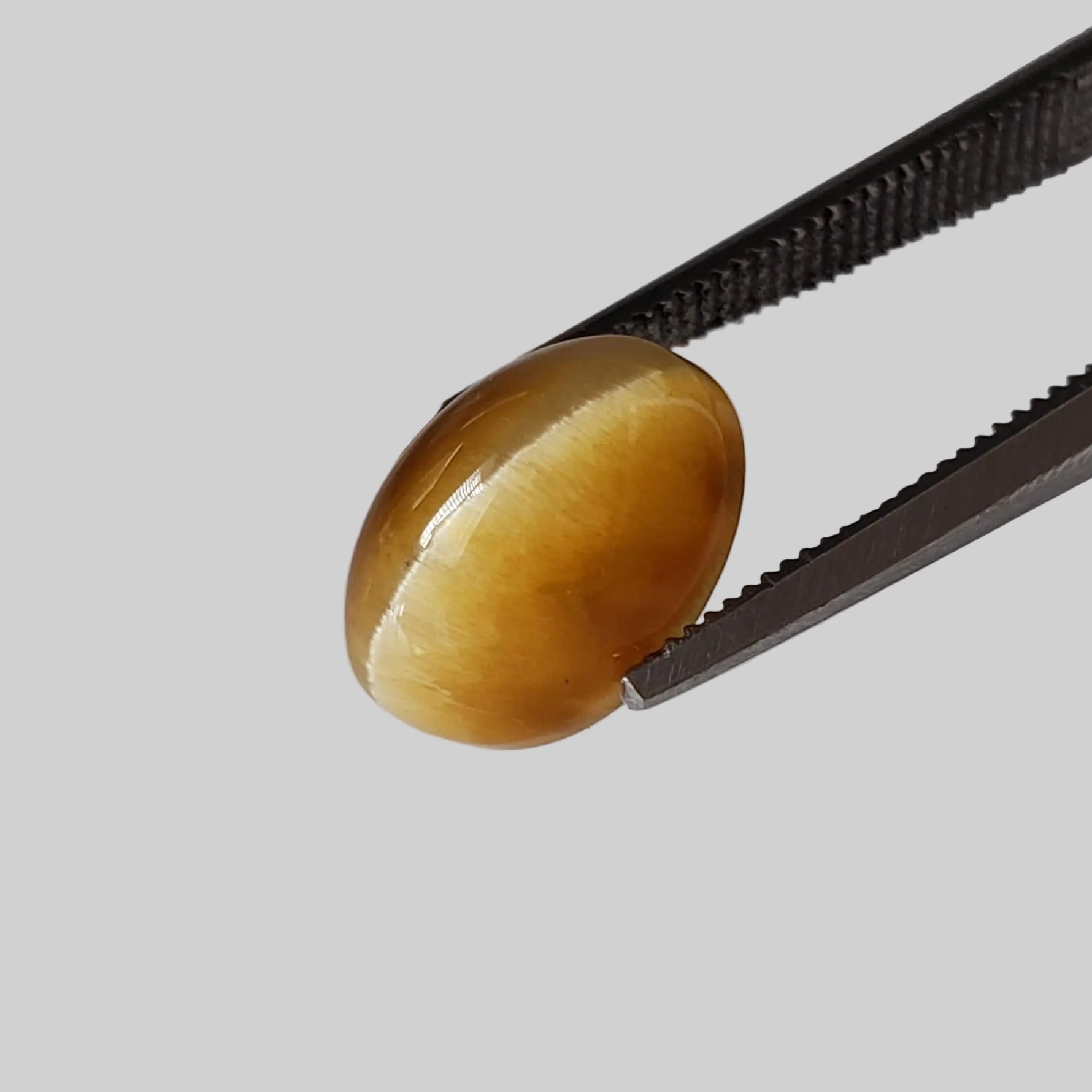 Natural Quartz Cats Eye | Oval Cabochon | Golden Yellow | 10x7.6mm, 2.44ct | Brazil 3