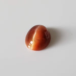  Natural Quartz Cats Eye | Oval Cabochon | Orange | 9x6.7mm | Brazil 1