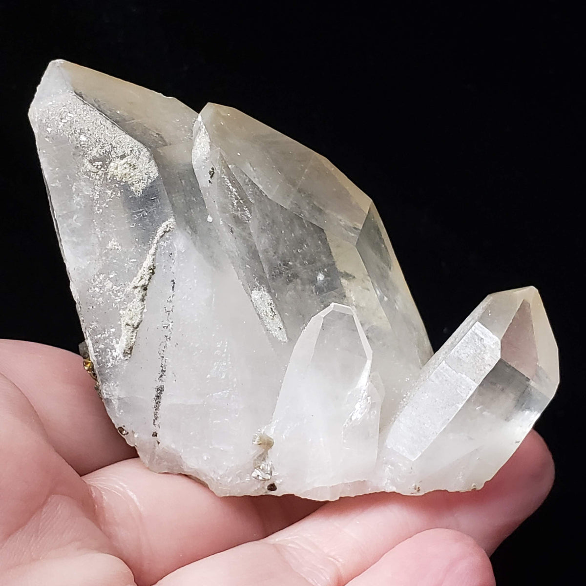  Natural Quartz Points with Pyrite Matrix | 115 grams | China 6