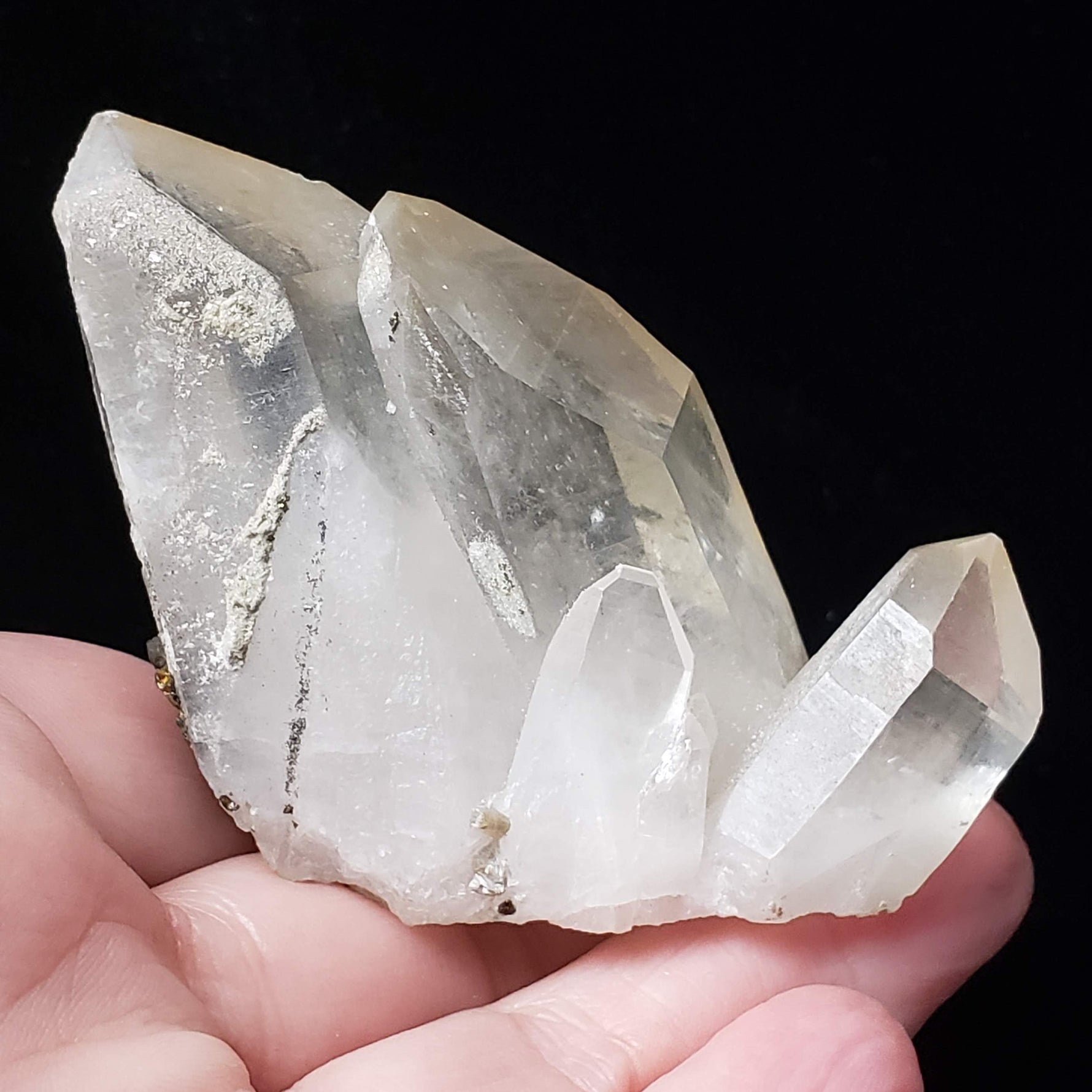  Natural Quartz Points with Pyrite Matrix | 115 grams | China 6