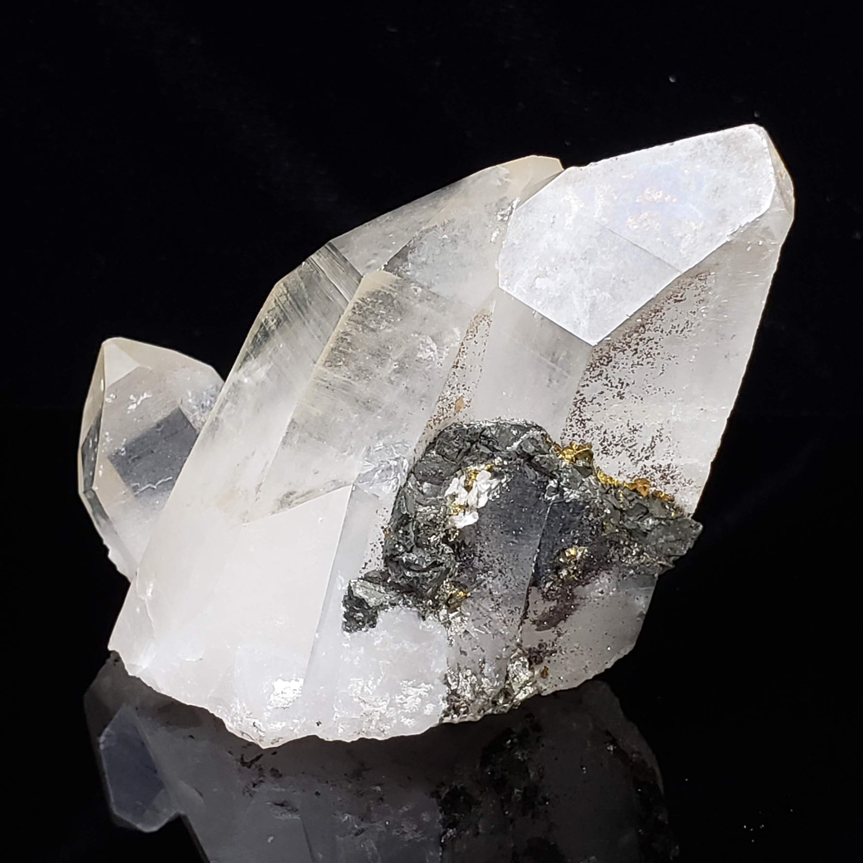  Natural Quartz Points with Pyrite Matrix | 115 grams | China 2