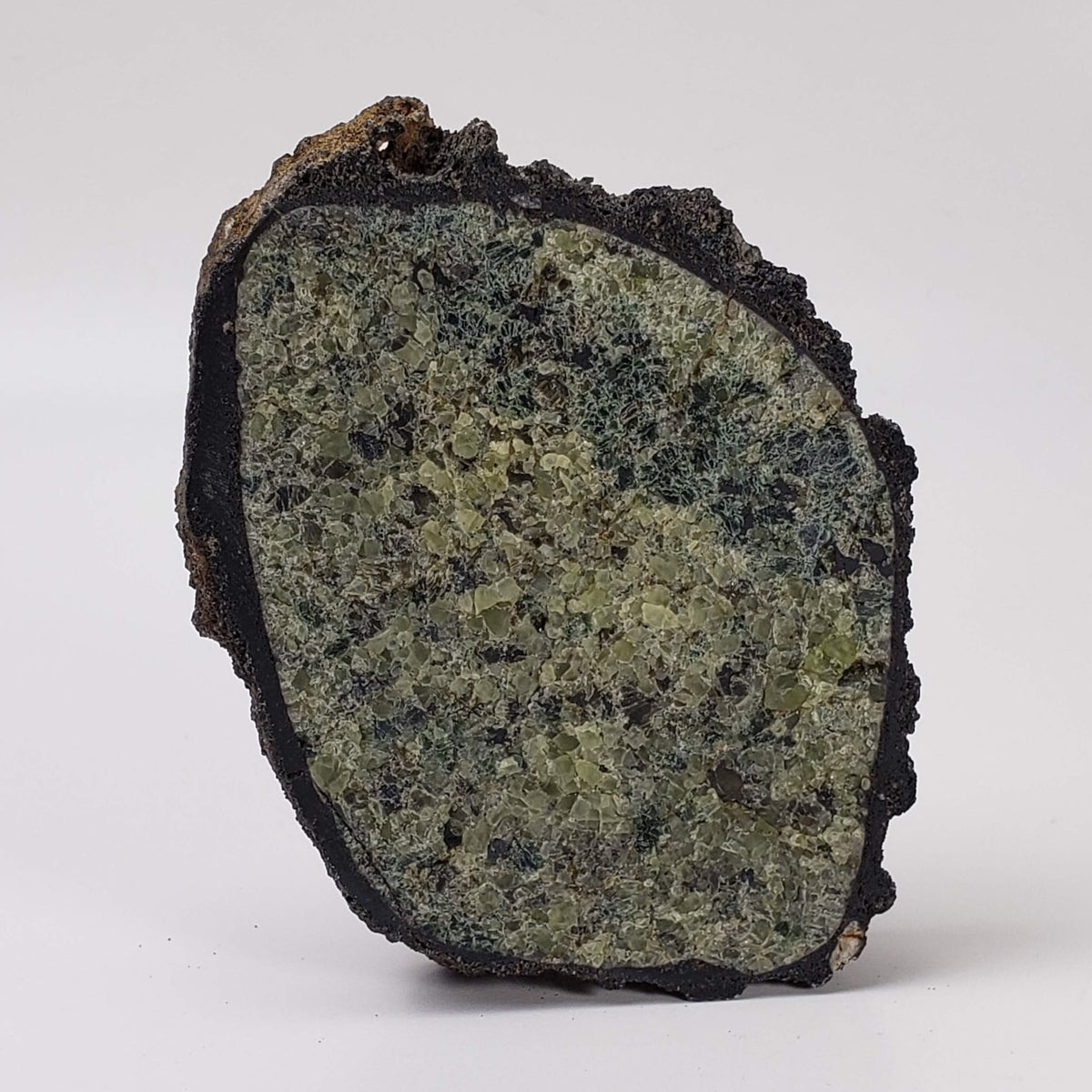  Olivine Volcanic Bomb | Lava Rock Crystal | 174.3 gr Slice | Mt Shadwell Volcano, Australia | SO24 1