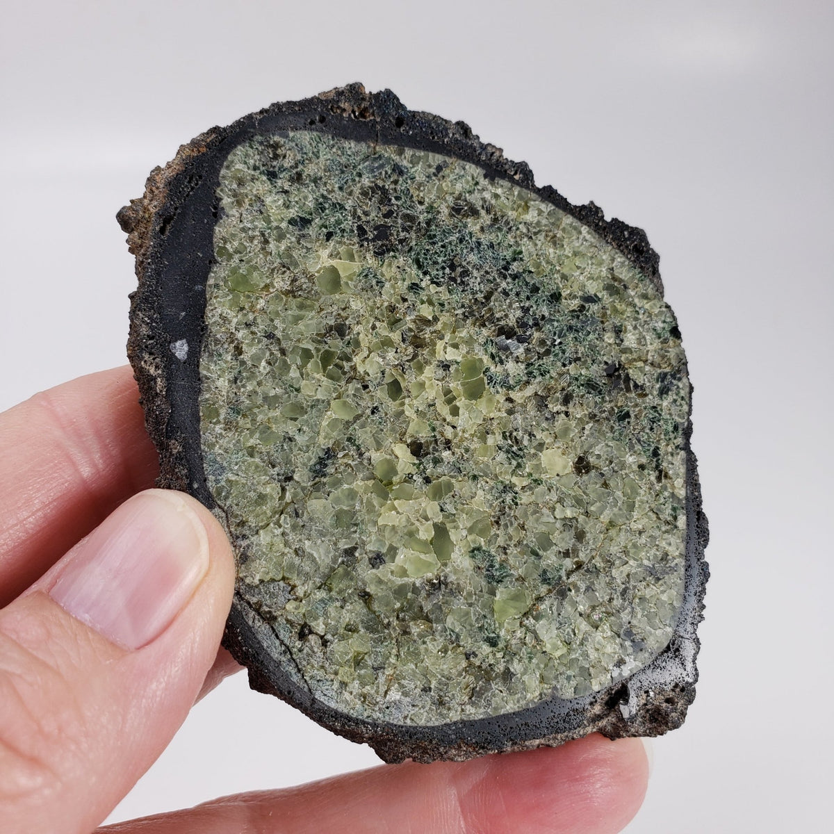  Olivine Volcanic Bomb Slice | Rock Lava Crystal | 150.7 gr | Mt Shadwell Volcano, Australia | SO24 5