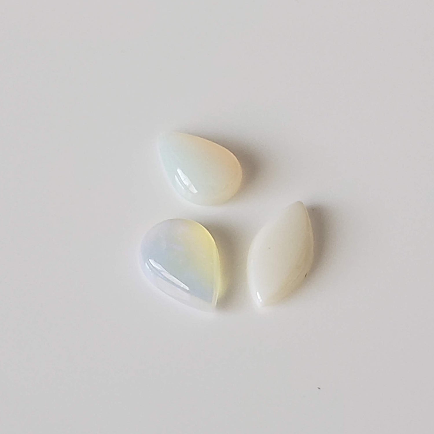  Opal | 3 Piece Lot | Mixed Shape Cabochon | White Rainbow | 1.0tcw 