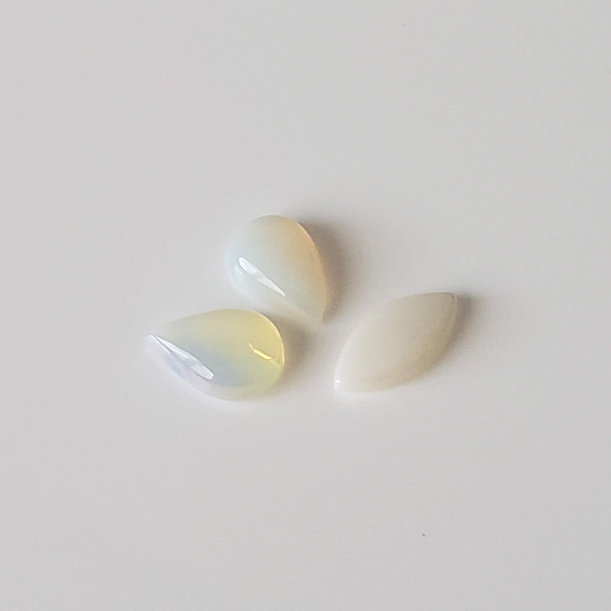  Opal | 3 Piece Lot | Mixed Shape Cabochon | White Rainbow | 1.0tcw 1