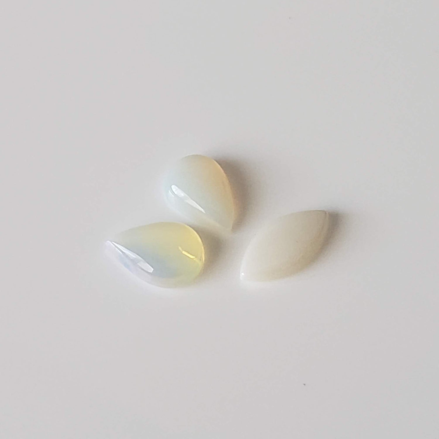  Opal | 3 Piece Lot | Mixed Shape Cabochon | White Rainbow | 1.0tcw 1