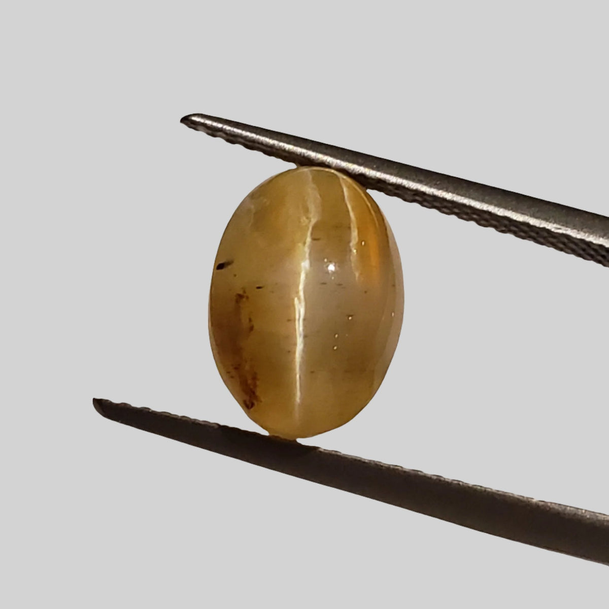  Opal Cats Eye | Oval Cabochon | Yellow | 12.3x8.2mm 4.2ct 