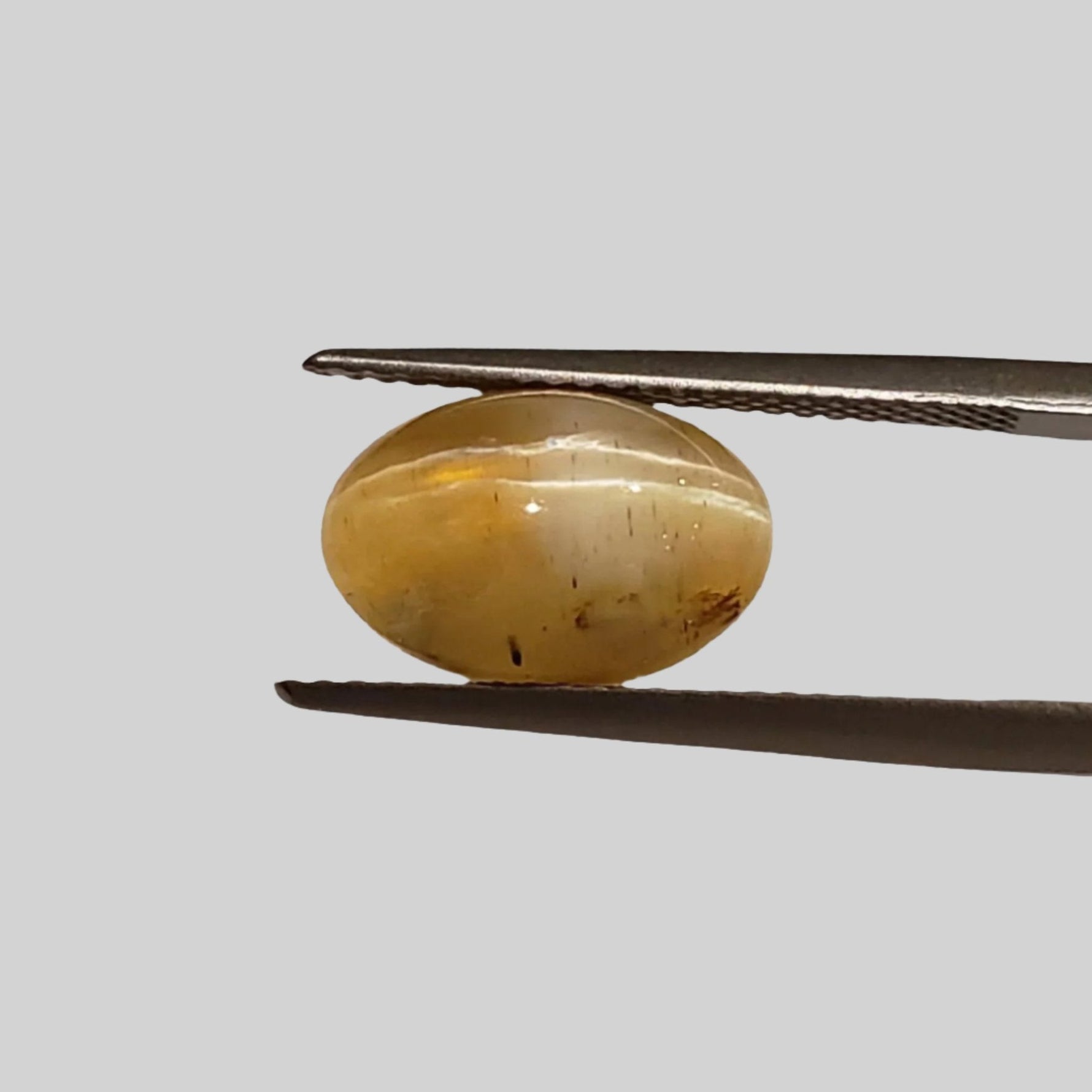  Opal Cats Eye | Oval Cabochon | Yellow | 12.3x8.2mm 4.2ct 2