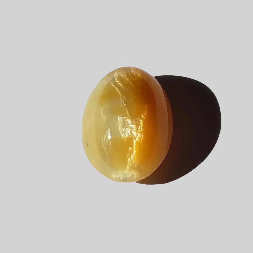 Opal Cats Eye | Oval Cabochon | Yellow | 16.4x11.6mm 8.7ct 6
