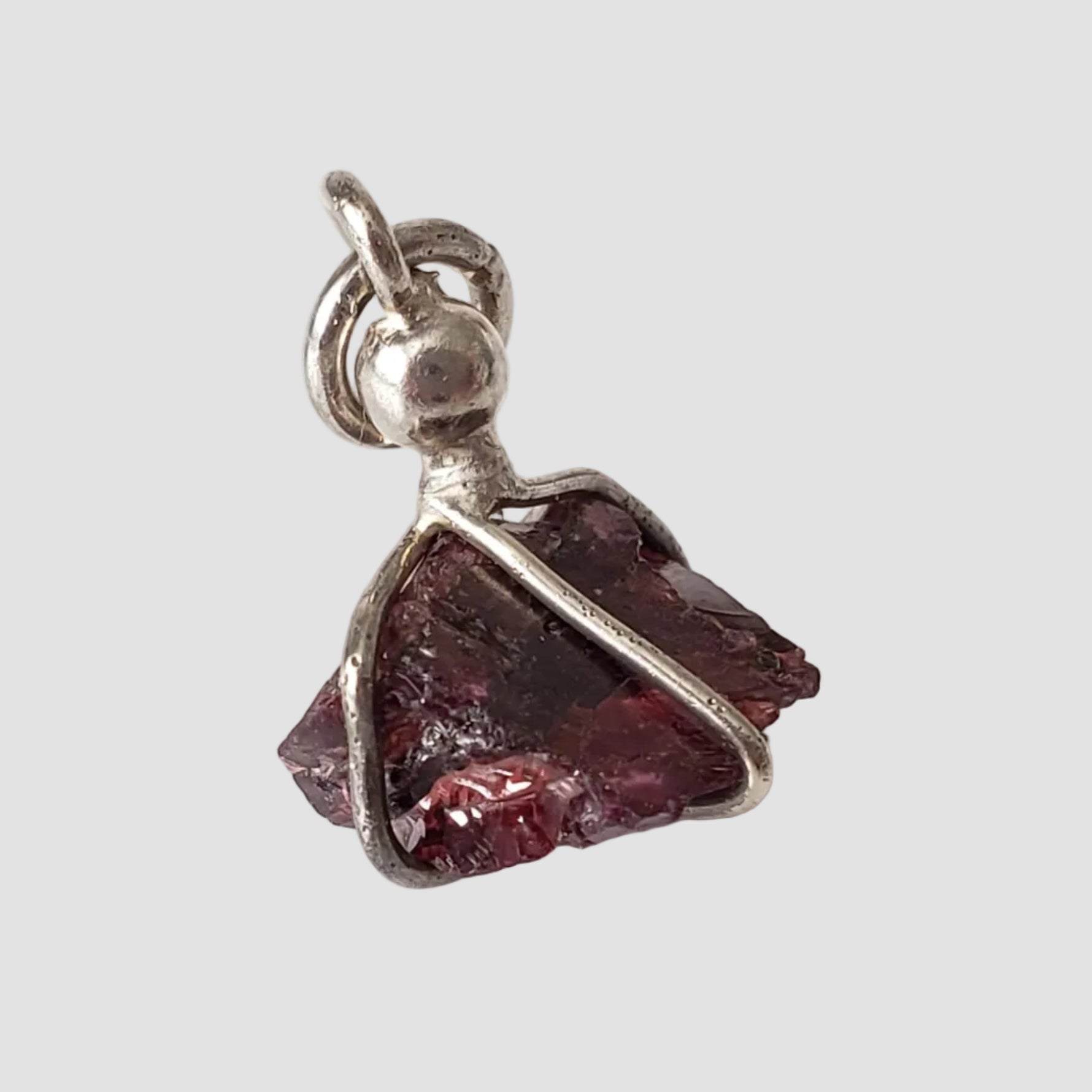  Pink Tourmaline Pendant | 925 Silver Wire Wrapped Pendant | Natural Raw Tourmaline 1