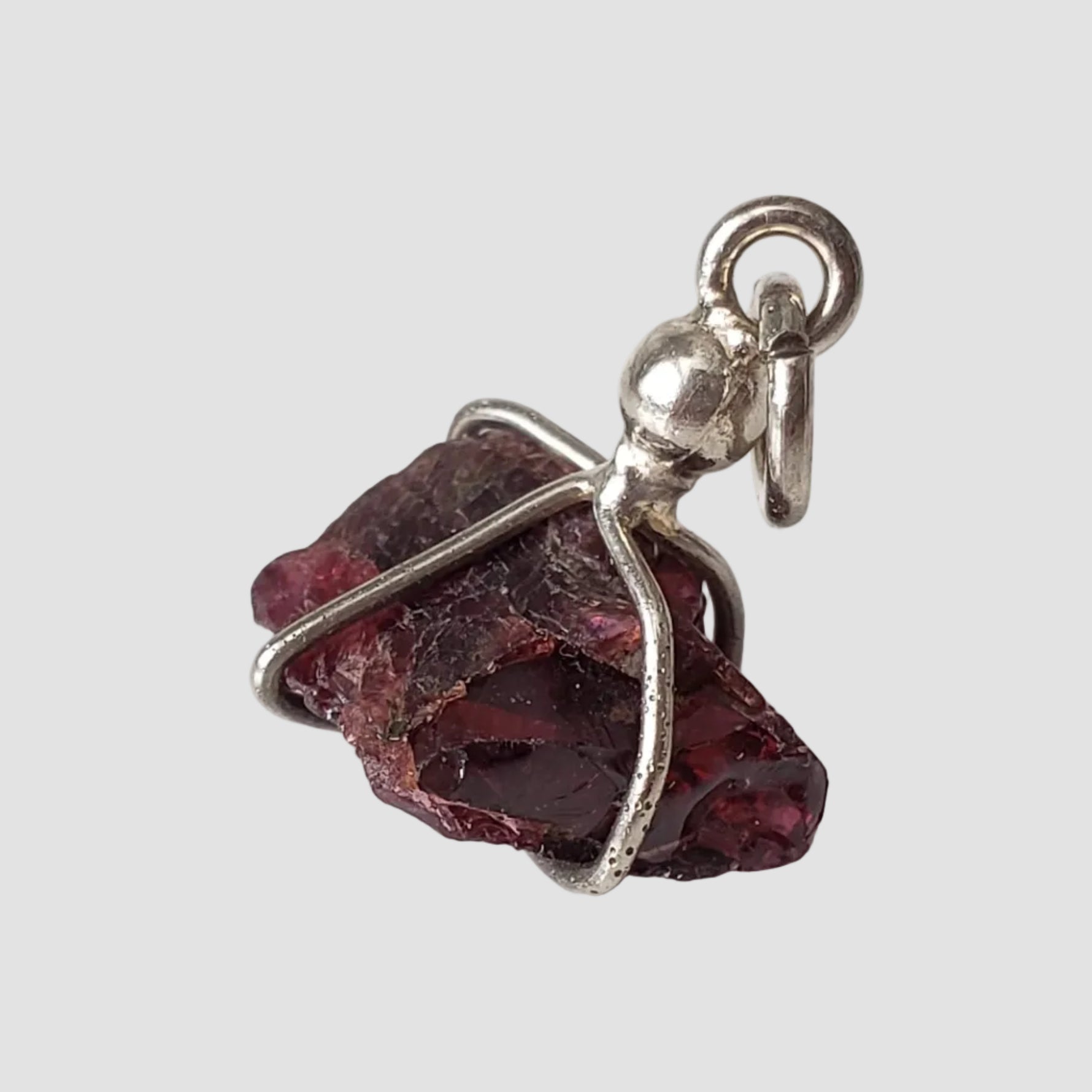  Pink Tourmaline Pendant | 925 Silver Wire Wrapped Pendant | Natural Raw Tourmaline 