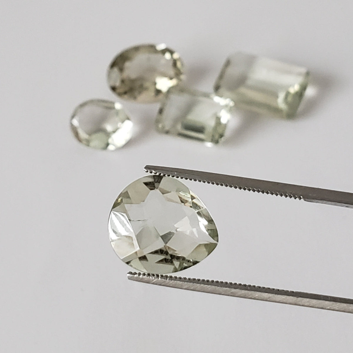  Prasiolite | Green Amethyst | 5 Piece Lot | Light Green | 30tcw | SO24 6