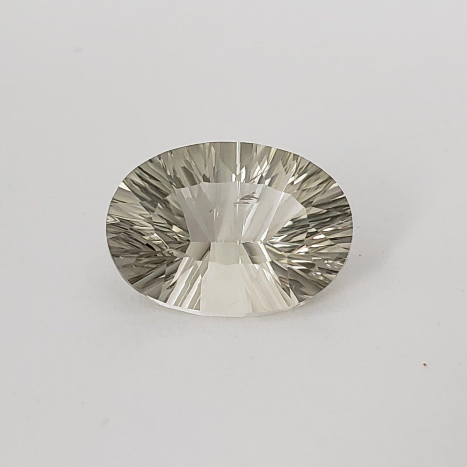  Prasiolite | Green Amethyst | Oval Concave Cut | Light Green | 14x10mm 5.56ct | SO24 