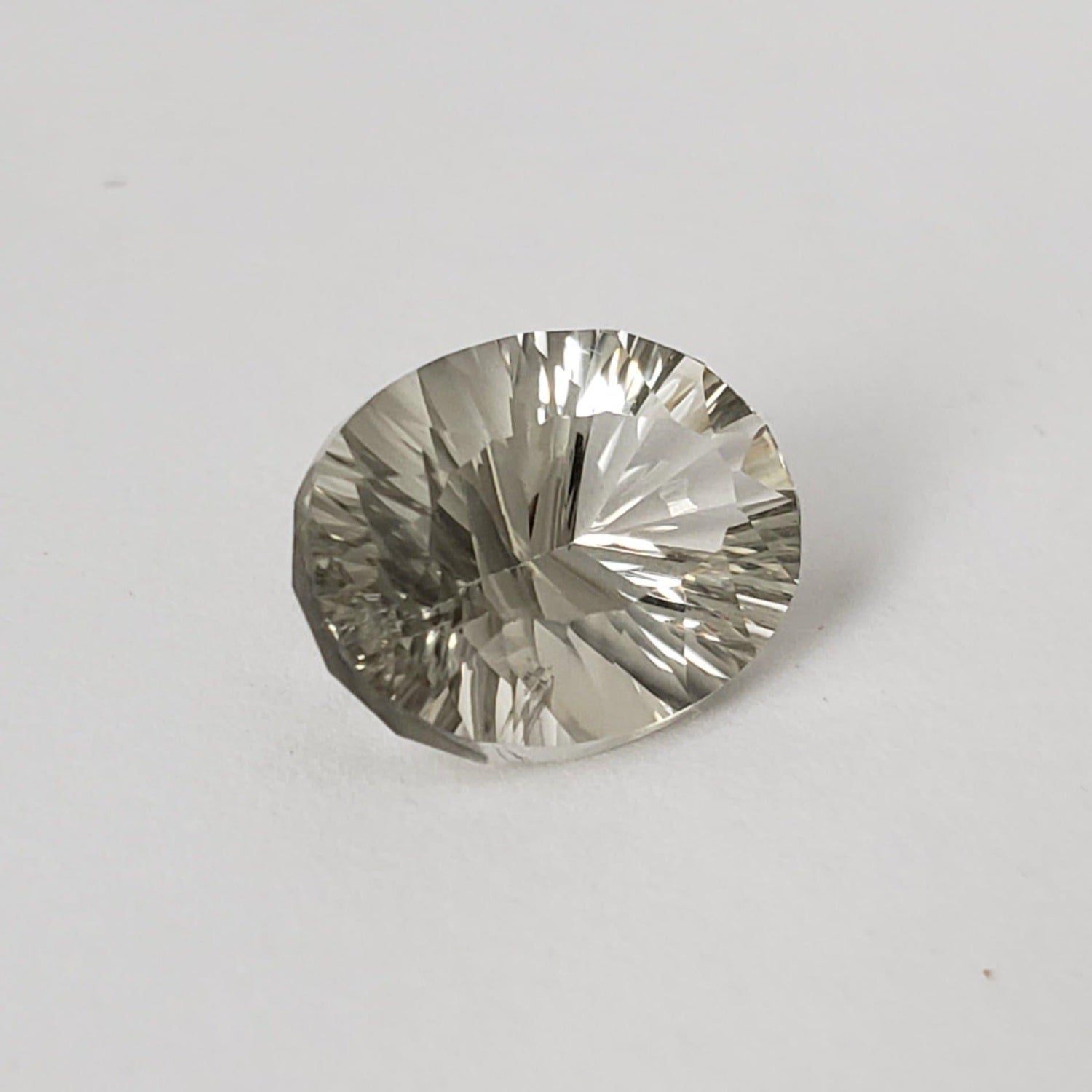  Prasiolite | Green Amethyst | Oval Concave Cut | Light Green | 14x10mm 5.56ct | SO24 1