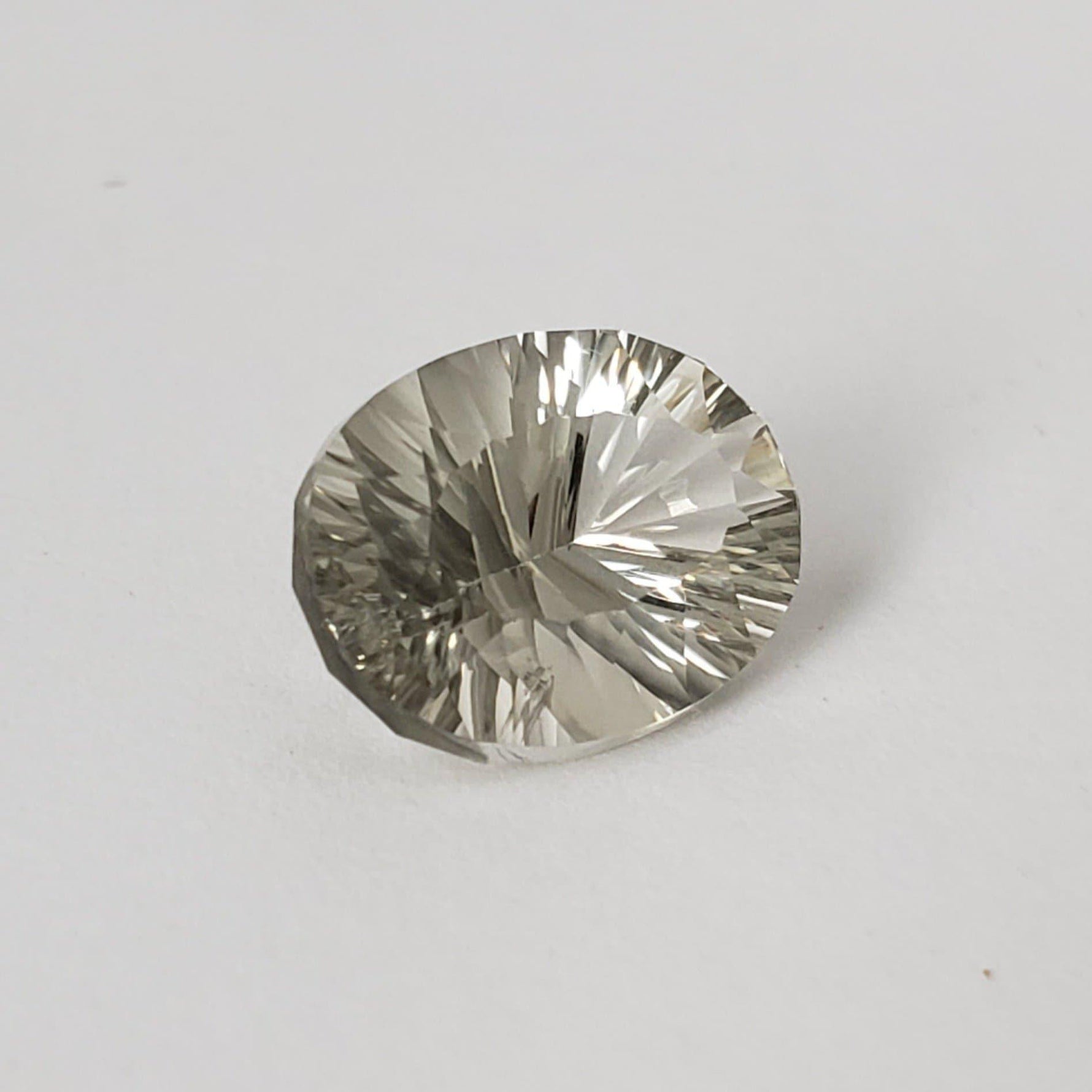  Prasiolite | Green Amethyst | Oval Concave Cut | Light Green | 14x10mm 5.56ct | SO24 1