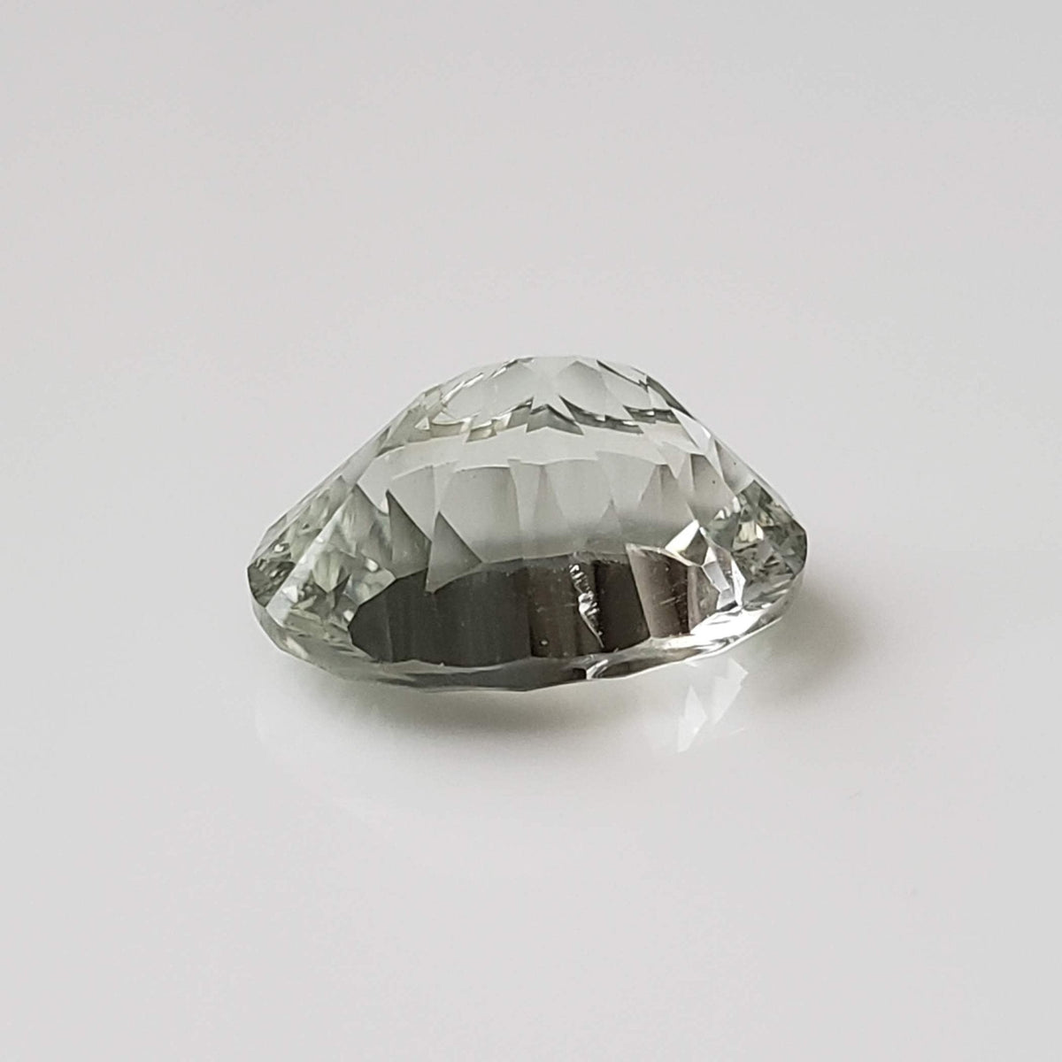  Prasiolite | Green Amethyst | Oval Concave Cut | Light Green | 14x10mm 5.7ct 6