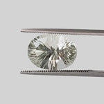  Prasiolite | Green Amethyst | Oval Concave Cut | Light Green | 14x10mm 5.7ct 