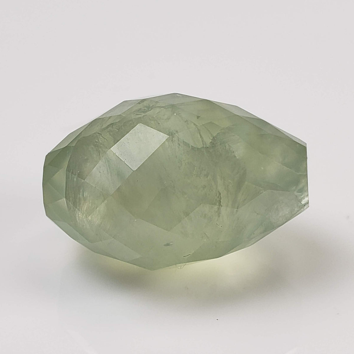  Prehnite | Barrel Cut | Apple Green | 23x15mm 43.6ct | Mali 4