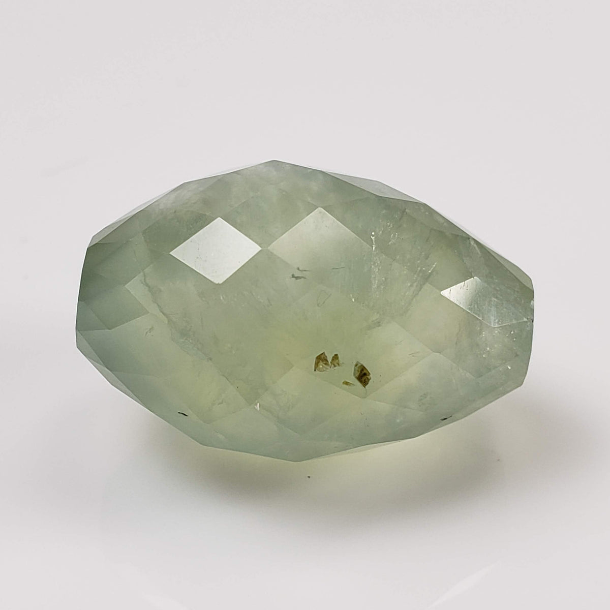  Prehnite | Barrel Cut | Apple Green | 23x15mm 43.6ct | Mali 5