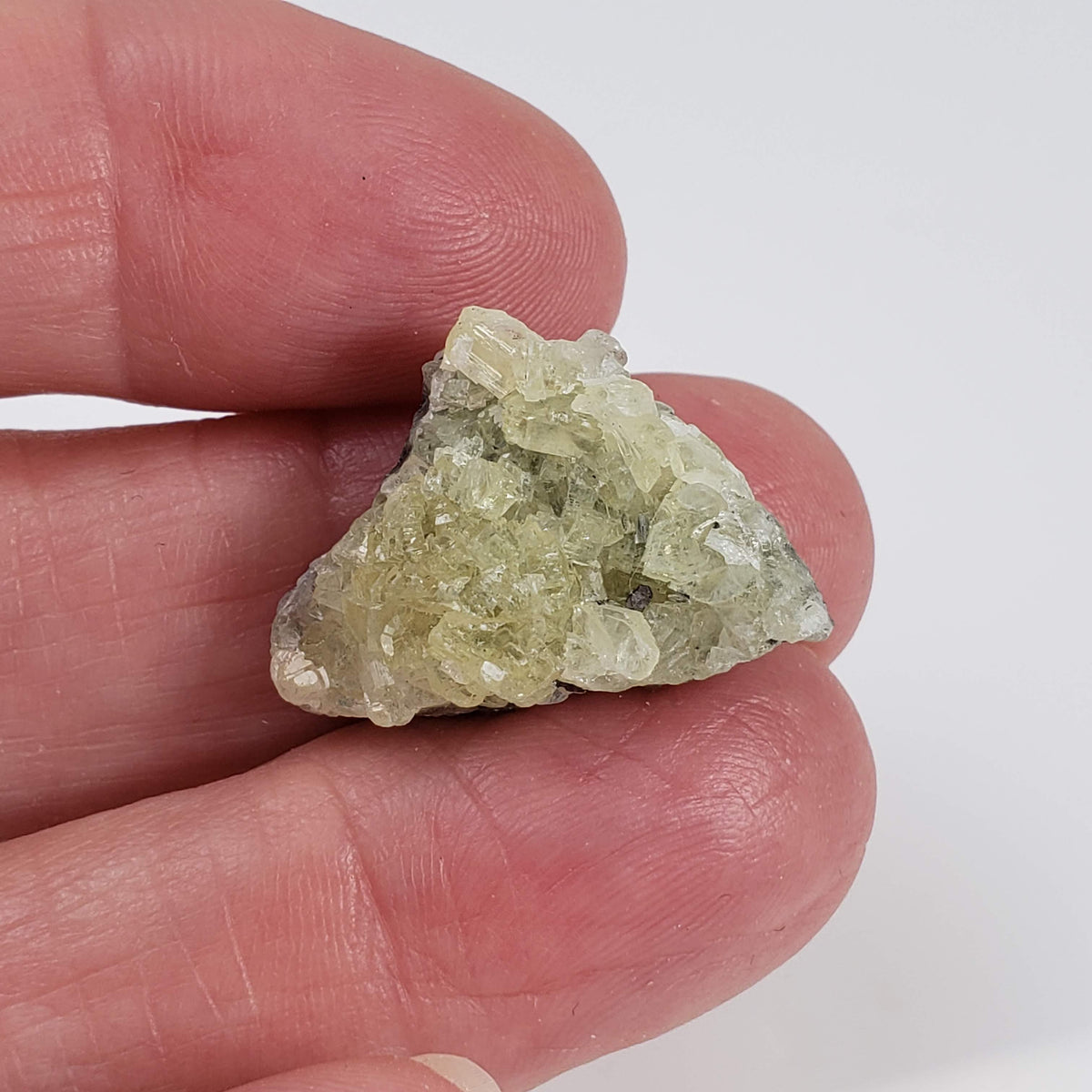  Prehnite and Graphite Cluster | Raw Prehnite | 4.5 grams | Tanzania 6