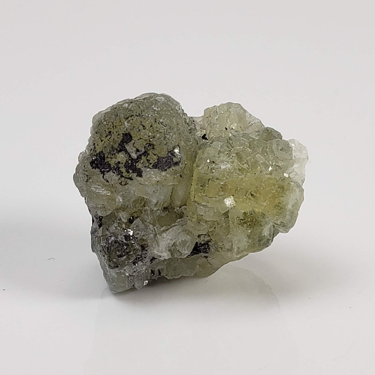Prehnite and Graphite Clusters | 3 Piece Lot | Raw Prehnite | 13.4 grams | Tanzania 4