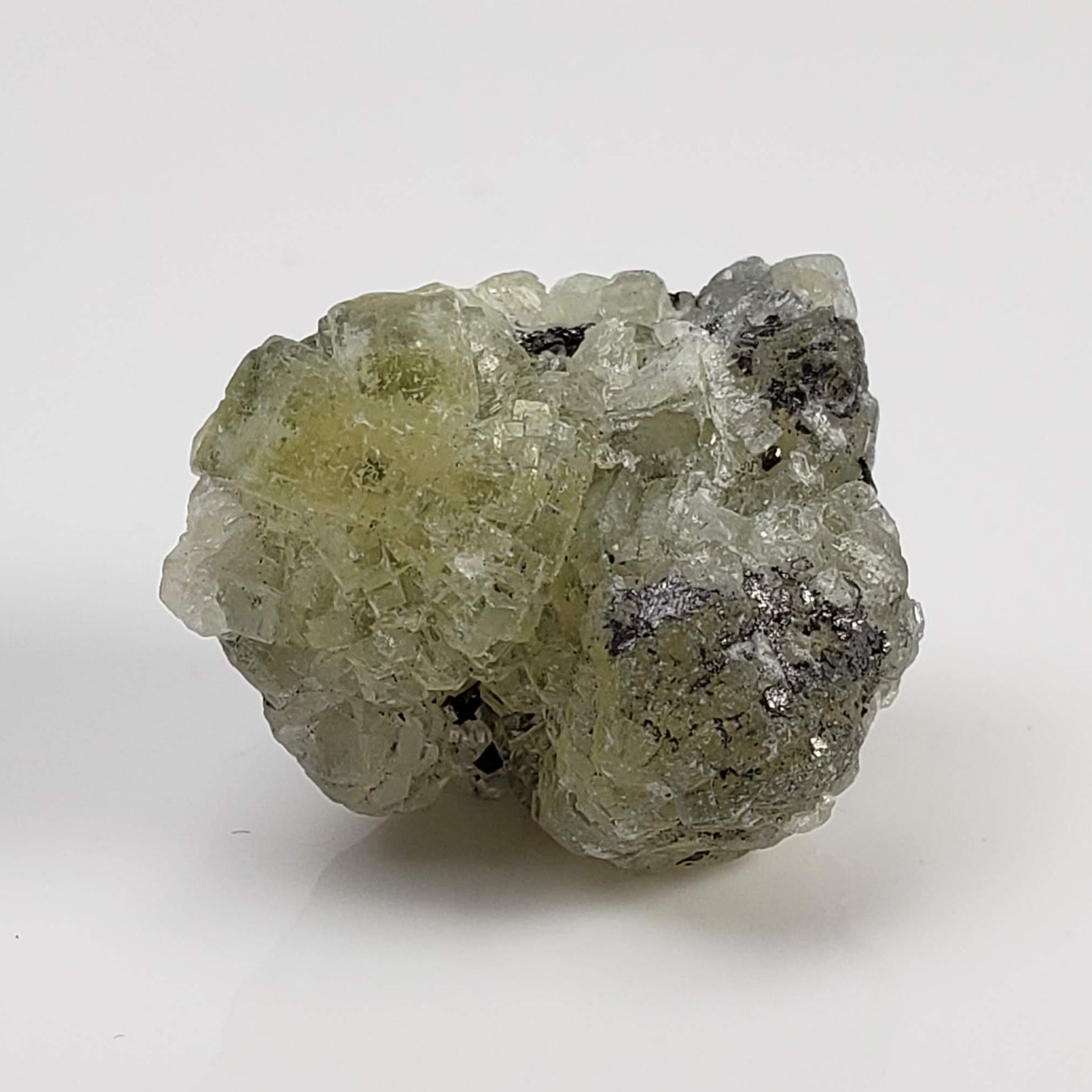Prehnite and Graphite Clusters | 3 Piece Lot | Raw Prehnite | 13.4 grams | Tanzania 5