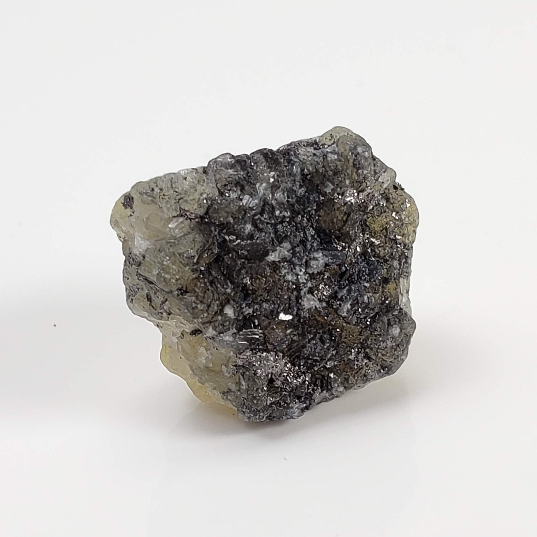 Prehnite and Graphite Clusters | 3 Piece Lot | Raw Prehnite | 13.4 grams | Tanzania 7