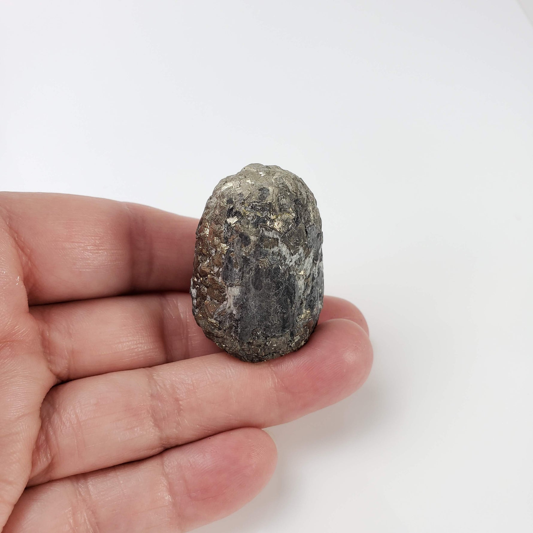  Pyrite Crystal | Mined Drilled Core Sample | 78 Grams | Farnham, Quebec, Canada 8