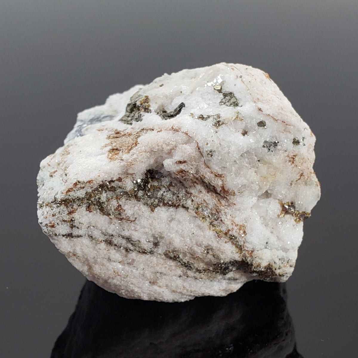  Pyrite, Dravite and Oellacherite on Dolomite | 85 grams | Binn Valley, Switzerland 5