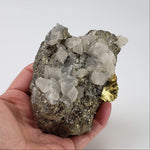  Pyrite Interlocking with Calcite | 865 gr | Huaron Mine, Peru 8