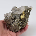  Pyrite Interlocking with Calcite | 865 gr | Huaron Mine, Peru 7