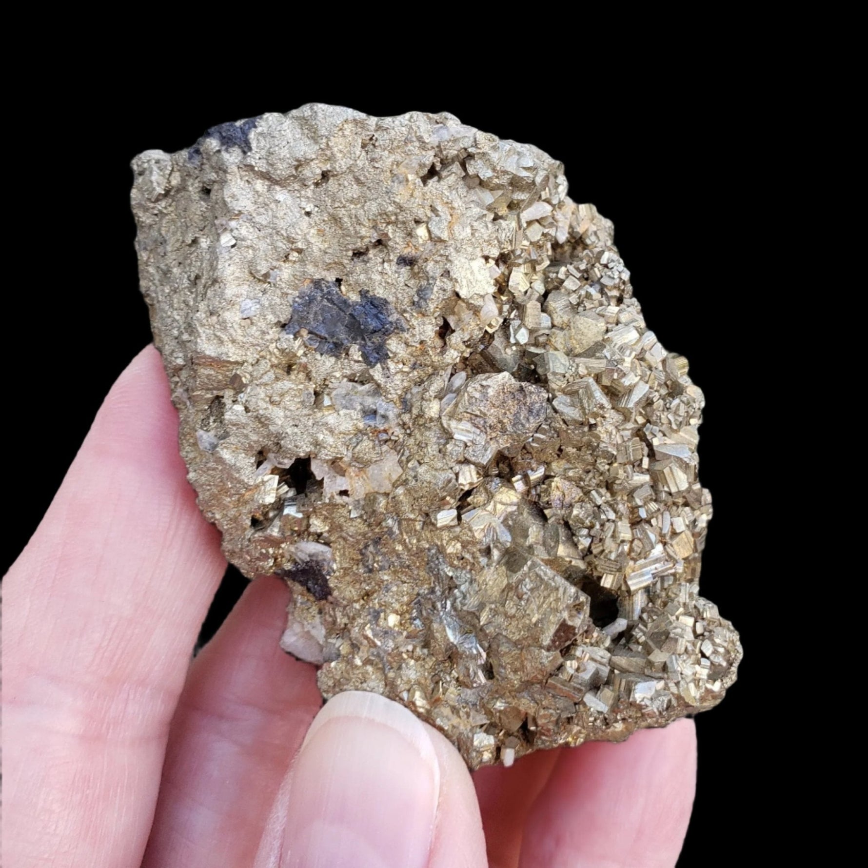  Pyrite, Marmatite and Quartz Crystal Cluster | 191.8 grams | Eagle X Mine, Colorado Classic 3